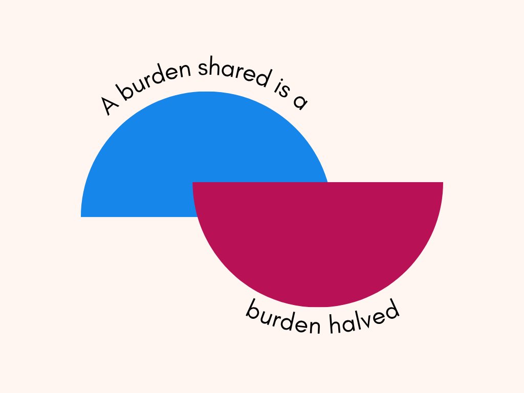A burden shared is a burden halved